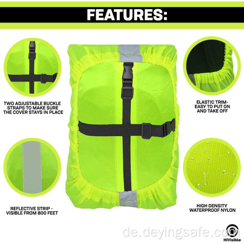 HiVisible Reflective Waterproof Rucksack Regenhülle